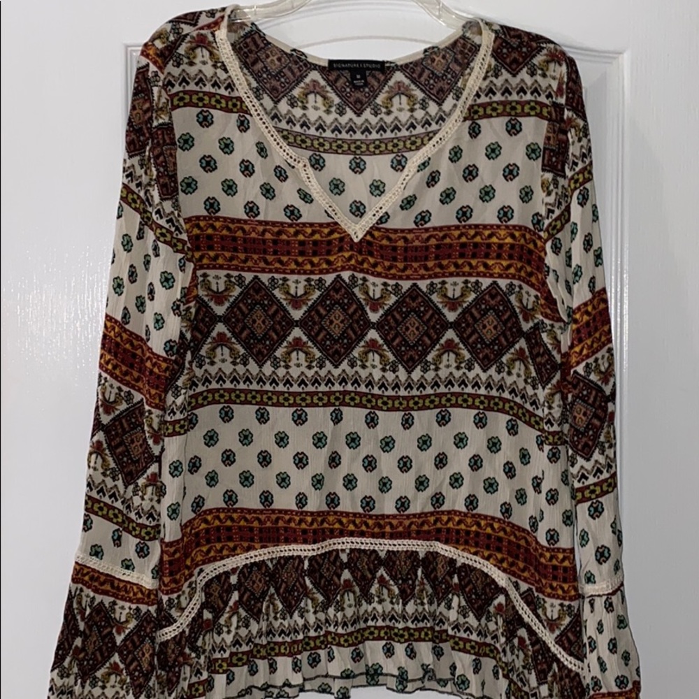 Printed top by Signature szS